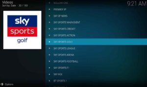 watch sky sports on Kodi