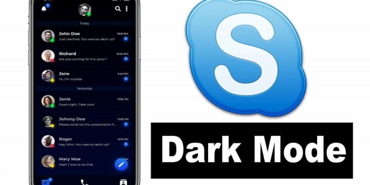 Enable Skype Dark Mode