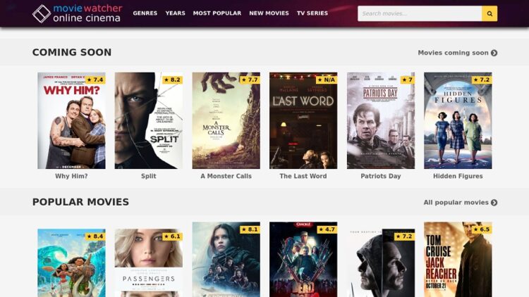 Moviewatcher Alternatives
