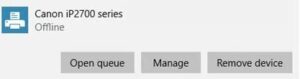rinter Connections on Windows 10 