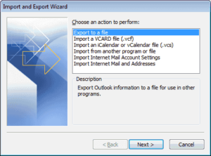 Import Outlook Contacts