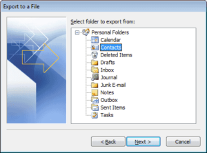 Import Outlook Contacts