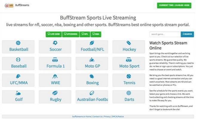 20 Best BuffStreams Alternatives To Watch Live NFL, NBA, UFC