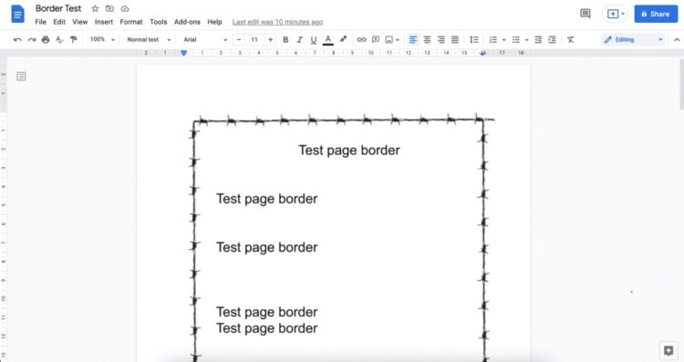 Add a Border in Google Docs